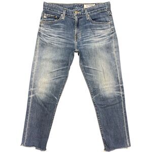 AG Adriano Goldschmied Ex- Boyfriend Slim Slouchy Slim Jeans Raw Hem Size: 26R
